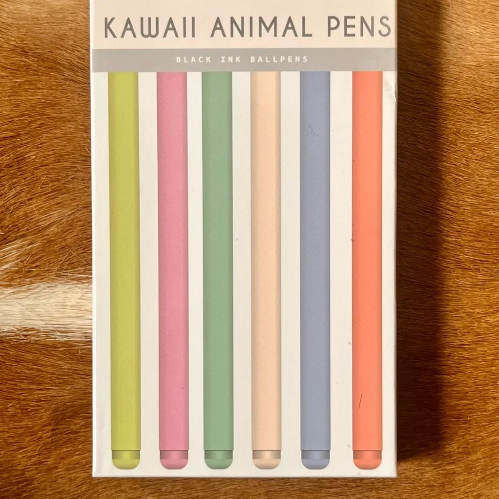 🏷️🎉🆕 kawaii animal pens kawaii dinosaur, panda, cat dogs set of 6 pens